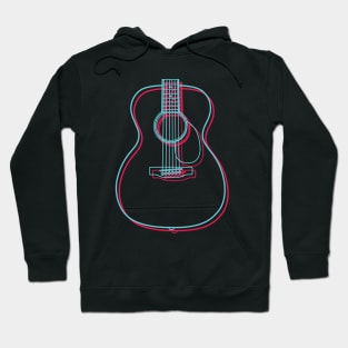 3D Concert Style Acoustic Guitar Body Outline Hoodie